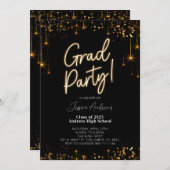 卒業パーティーおめでとう写真招待状 招待状 (正面/裏面)