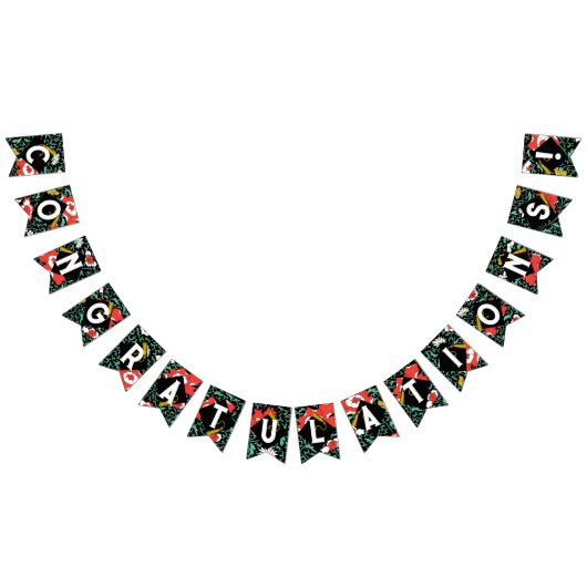 卒業パーティーおめでとう バンティングフラッグ (全)