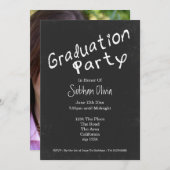 卒業パーティーおもしろいシャルボード 招待状 (正面/裏面)