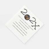 卒業パーティーおもしろいファクトカスタムー写真ナプキンス スタンダードランチョンナプキン (角)