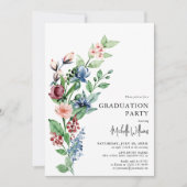 卒業パーティーお祝いで開花 招待状 (正面)