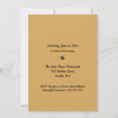 卒業パーティーお祝い金ゴールド 招待状 (裏面)