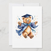 卒業パーティーかわいいテディベア 招待状 (裏面)