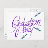 卒業パーティーがポストカードを提供 インビテーションポストカード (正面/裏面)