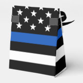 卒業パーティーが細いブルーラインをパーソナライズ フェイバーボックス (裏面サイド)