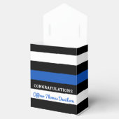 卒業パーティーが細いブルーラインをパーソナライズ フェイバーボックス (オープン)