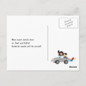 卒業パーティーでドライブする女の子 ポストカード (裏面)