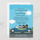 卒業パーティーで運転するシニア女性の写真 招待状