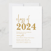 卒業パーティーのお知らせ招待状クラス 招待状 (正面)