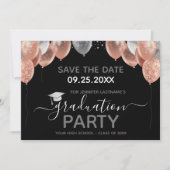 卒業パーティーのお知らせ 保存日付招待状 招待状 (正面)