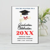 卒業パーティーのご案内。招待 招待状 (スタンド正面)