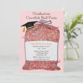 卒業パーティーのカニのゆでパーティーの招待状 招待状 (スタンド正面)