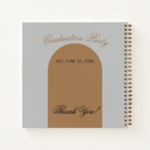 卒業パーティーのゲストがサインイン ノートブック (裏面)