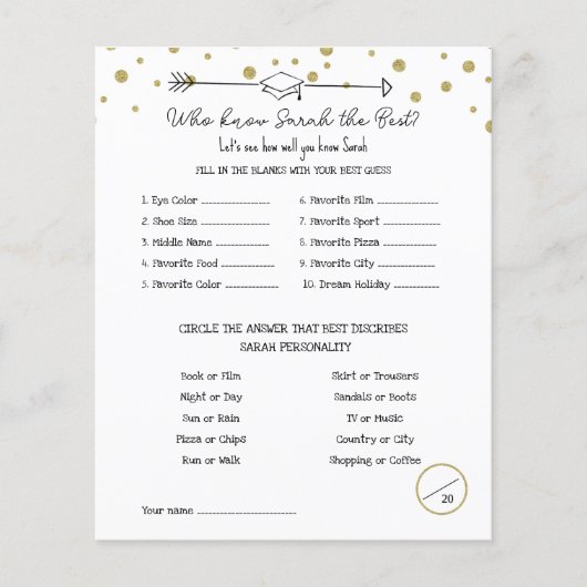 卒業パーティーのゲーム，大学院のゲームを知る， チラシ (正面)