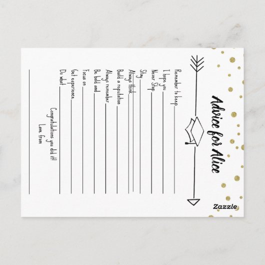 卒業パーティーのゲーム，大学院のゲームを知る， ポストカード (裏面)