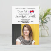 卒業パーティーのコロナウイルスでドライブ 案内状 (スタンド正面)