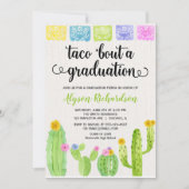 卒業パーティーのタコサボテン 招待状 (正面)