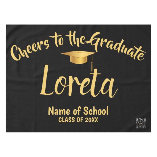 卒業パーティーのテーブルクロス テーブルクロス (正面(横))