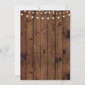 卒業パーティーのデイジー木製ライト招待の卒業生 招待状 (裏面)