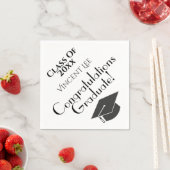 卒業パーティーのナプキンスおめでとう スタンダードカクテルナプキン (インサイチュ)