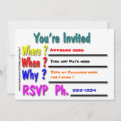 卒業パーティーのピザパーティー!!!! 招待状 (裏面)