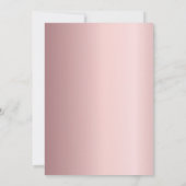 卒業パーティーのピンクの飾り付けの女の子 招待状 (裏面)