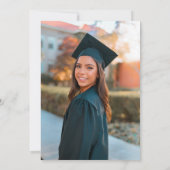 卒業パーティーのワイルドフラワーフォト 招待状 (裏面)