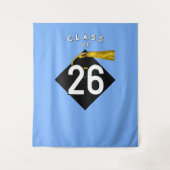 卒業パーティーの写真の背景 タペストリー (正面)