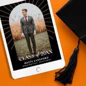 卒業パーティーの写真アーチクラス 招待状