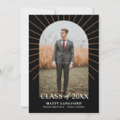 卒業パーティーの写真アーチクラス 招待状 (正面)