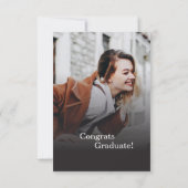 卒業パーティーの写真コラージュ オープンハウス 卒業 招待状 (裏面)