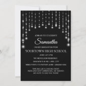 卒業パーティーの写真ムービーリール映画スター 招待状 (裏面)