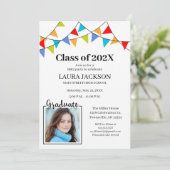 卒業パーティーの写真付き招待状 招待状 (スタンド正面)