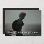 卒業パーティーの写真 招待状 (正面/裏面)