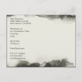 卒業パーティーの写真、日付の水彩を保存 ポストカード (裏面)