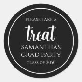 卒業パーティーの好意をパーソナライズされた扱う ラウンドシール (正面)
