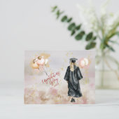 卒業パーティーの娘おめでとう ポストカード (スタンド正面)