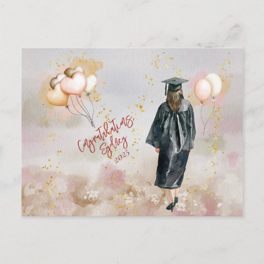 卒業パーティーの娘おめでとう ポストカード (正面)