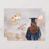 卒業パーティーの娘おめでとう ポストカード (正面/裏面)