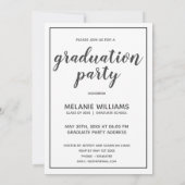 卒業パーティーの招待状をオーダーメイド 招待状 (裏面)