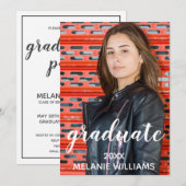 卒業パーティーの招待状をオーダーメイド 招待状 (正面/裏面)