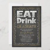 卒業パーティーの招待状ユニークおもしろいグラッド 招待状 (正面)
