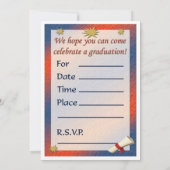 卒業パーティーの招待状 招待状 (裏面)