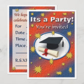 卒業パーティーの招待状 招待状 (正面/裏面)