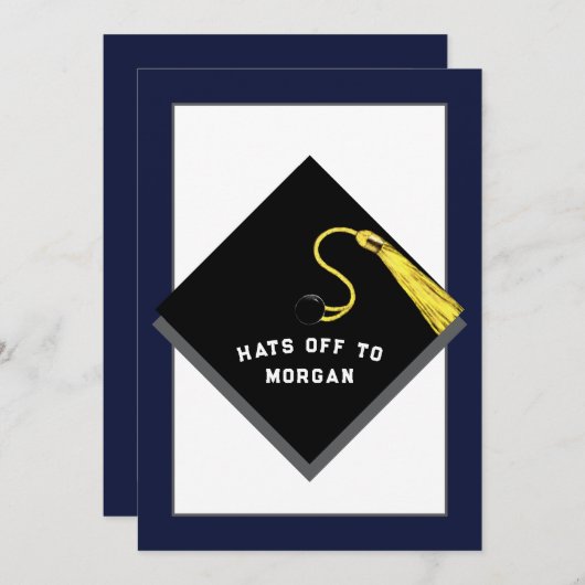 卒業パーティーの招待状 招待状 (正面/裏面)