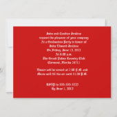 卒業パーティーの招待状 招待状 (裏面)