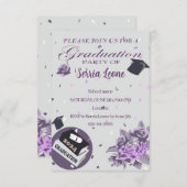 卒業パーティーの招待2024 招待状 (正面/裏面)