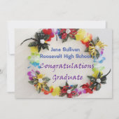 卒業パーティーの招待 – マネーレイデザイン セーブザデート (裏面)