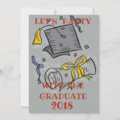 卒業パーティーの招待 招待状 (正面)