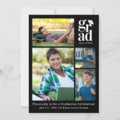 卒業パーティーの数々の写真 招待状 (正面)